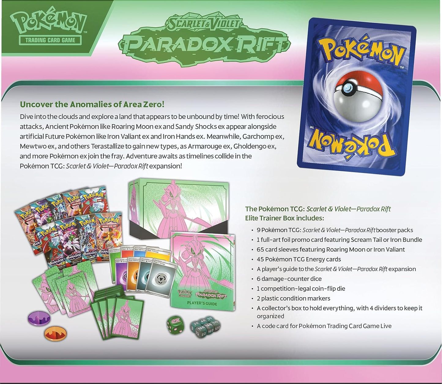 Pokemon TCG Scarlet & Violet: Paradox Rift Iron Leaves Elite Trainer Box